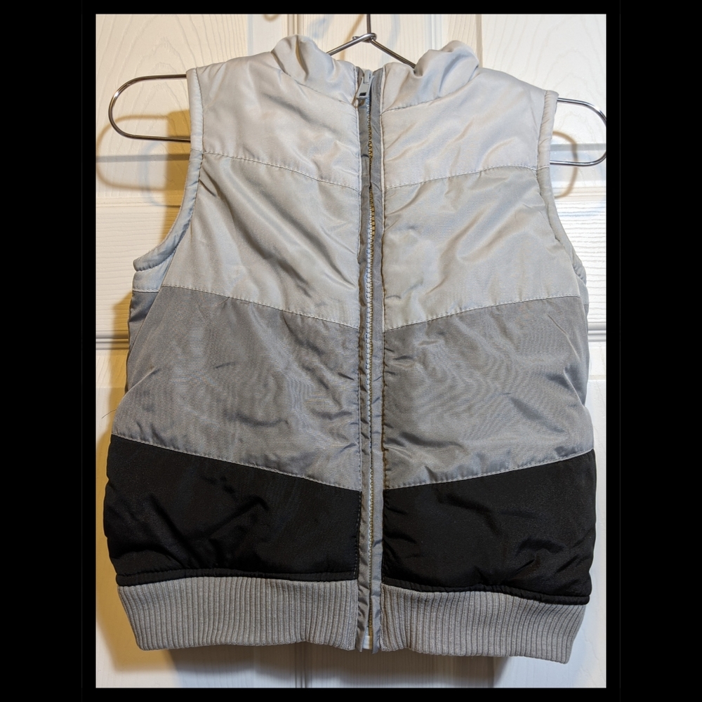 Gray and Black Gymboree Puffer Vest 2T-3T